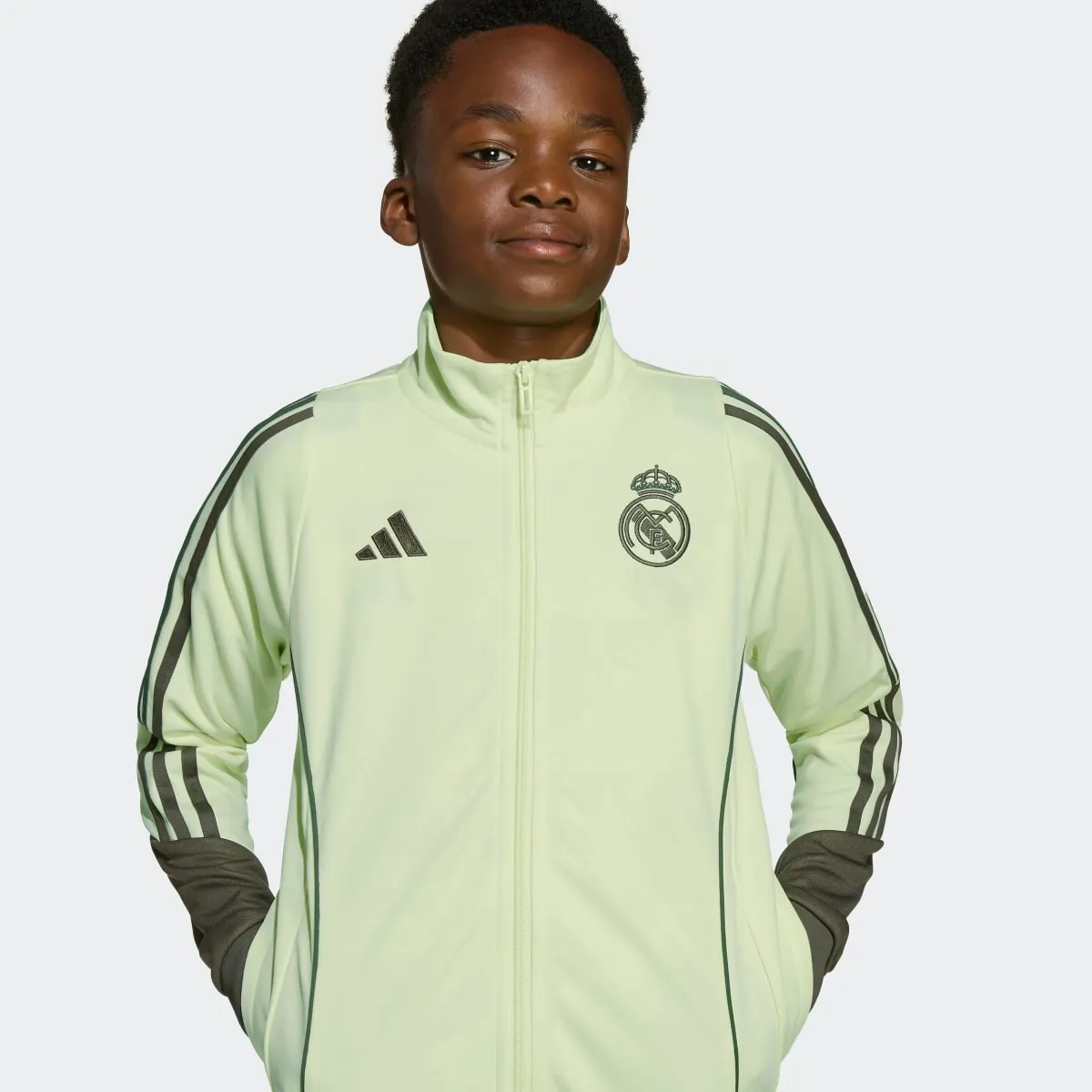 Детский спортивный костюм Real Madrid CF 2025-2026 Tiro 24 adidas, зеленый — фото 4