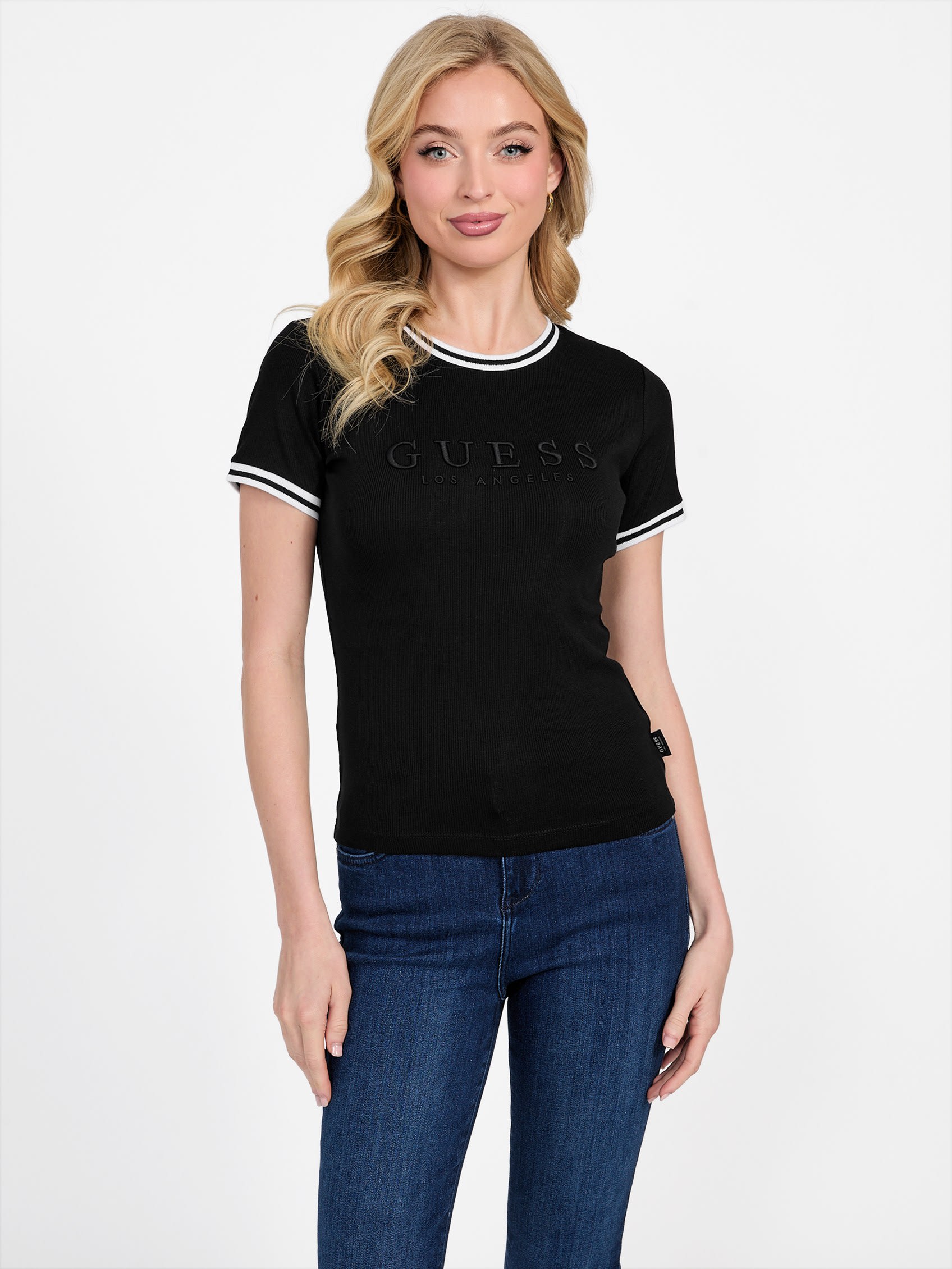 

Футболка с логотипом Eco Teddy Guess Factory, черный