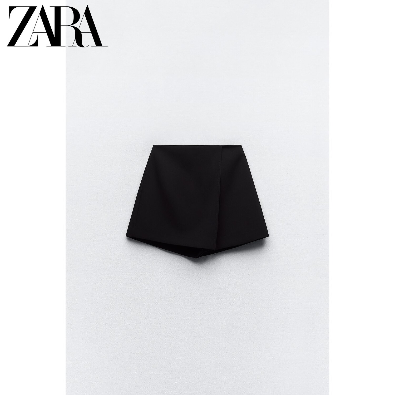 

Брюки женские Zara с завышенной талией и крестиком, черный