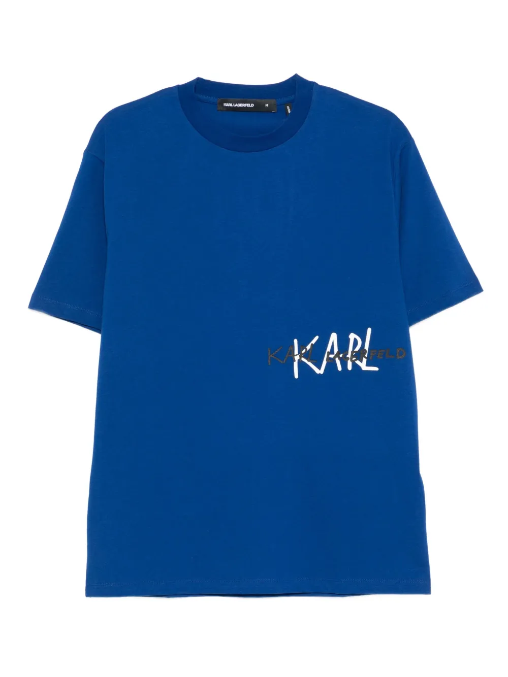 

Футболка с вышитым логотипом KARL LAGERFELD, синий