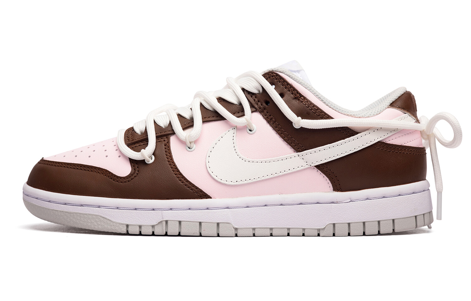 

Кроссовки Nike Dunk Skateboard Shoes Women's Low-Top Pink/Brown