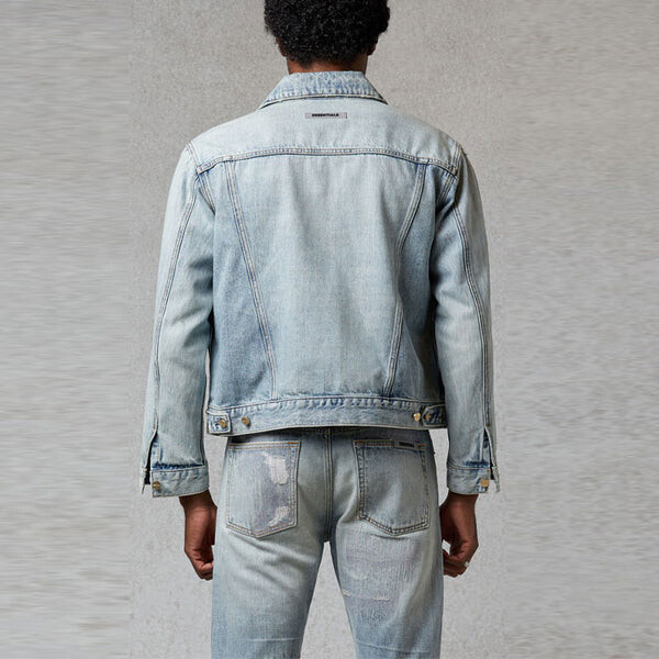 Куртка fw20 light denim trucker jacket 'indigo' Fear Of God Essentials, синий — фото 4
