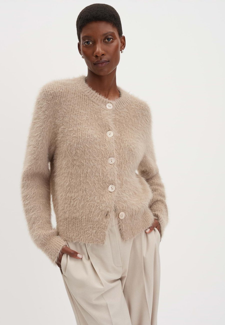 

Кардиган someday. RIBBED SLIM FIT, Pale Greige Melange/Beige