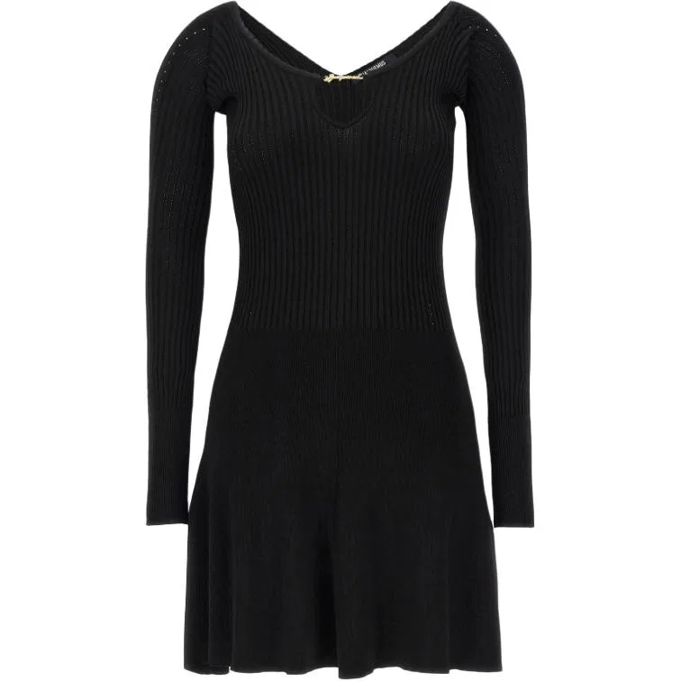 Мини-платье Pralu Flared Minidress Jacquemus, Black