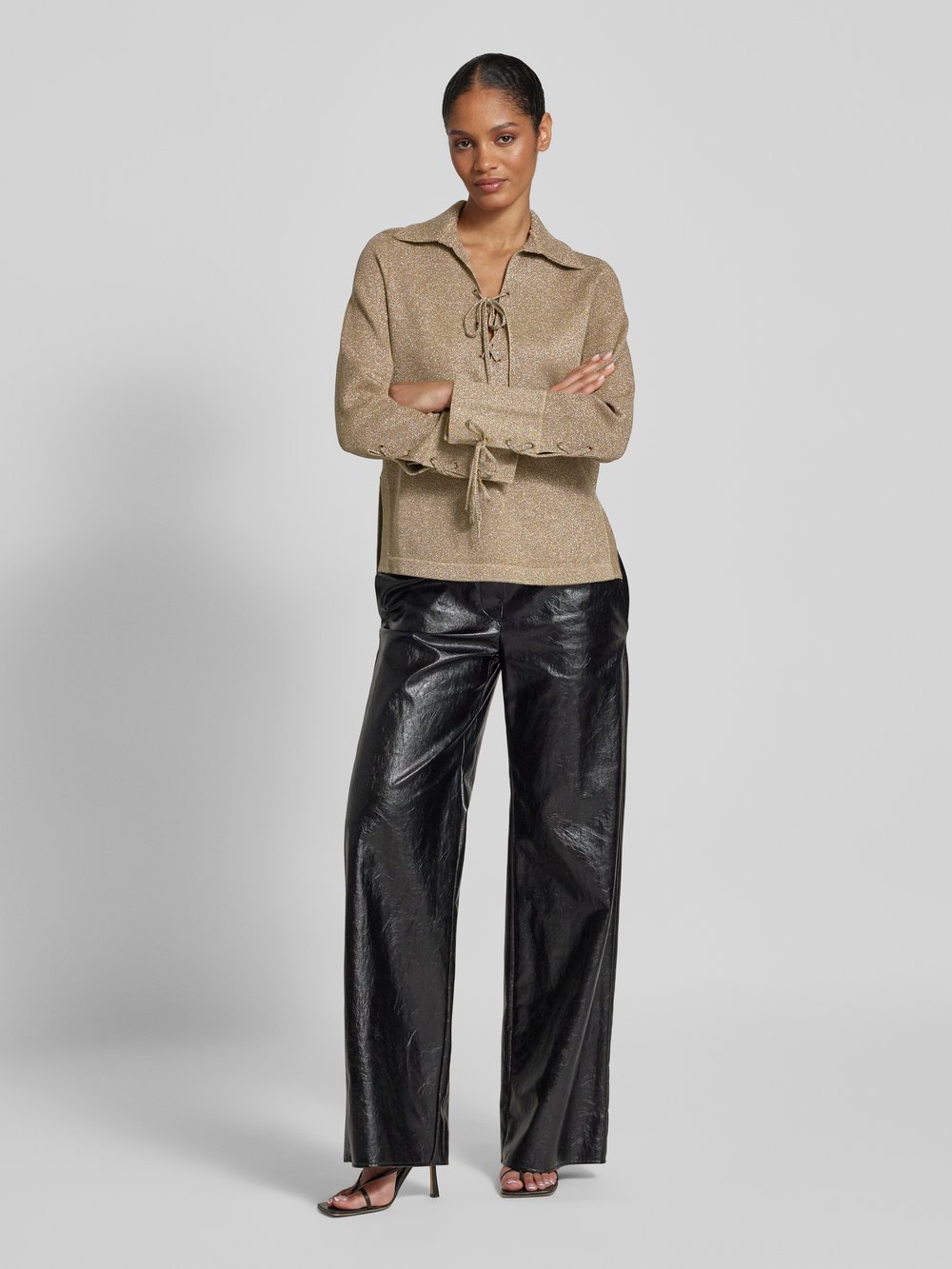 

Вязаный свитер с отложным воротником модель «LISTY VI» Zadig & Voltaire, золотой