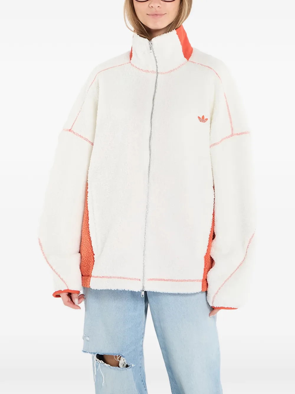 Флисовая куртка X Adams Blvd Adidas, белый — фото 3