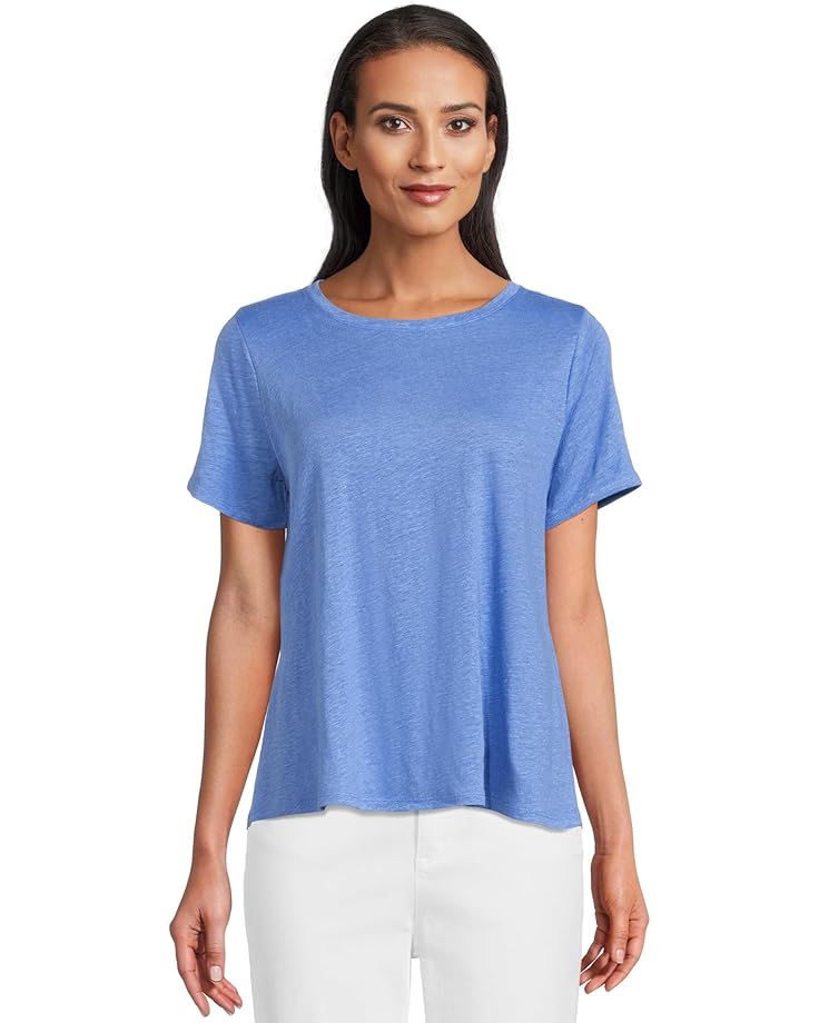 

Футболка Eileen Fisher Crew Neck Short Sleeve Tee, цвет Ultramarine
