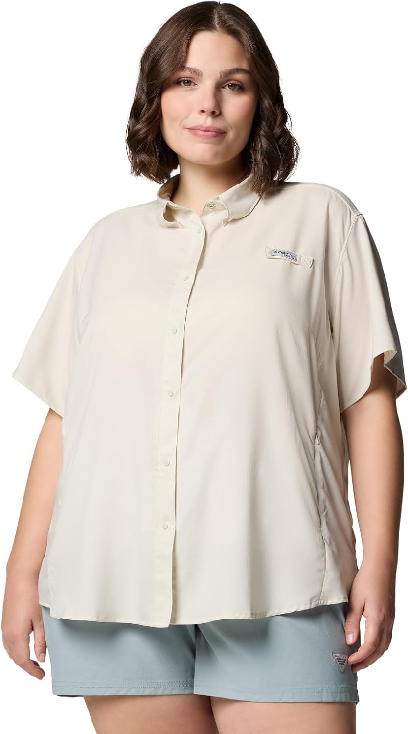 

Columbia Women's PFG Tamiami II рубашка с коротким рукавом, Stone