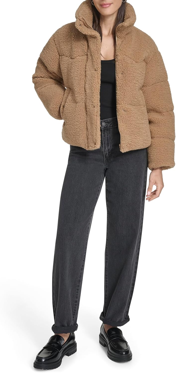 Женская куртка-пуховик Levi's в стиле вестерн, Chestnut Sherpa — фото 2