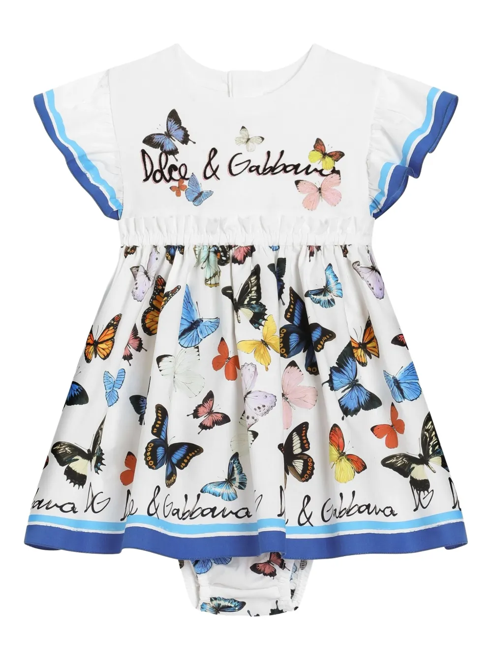 

Платье с принтом Dolce & Gabbana Kids, белый