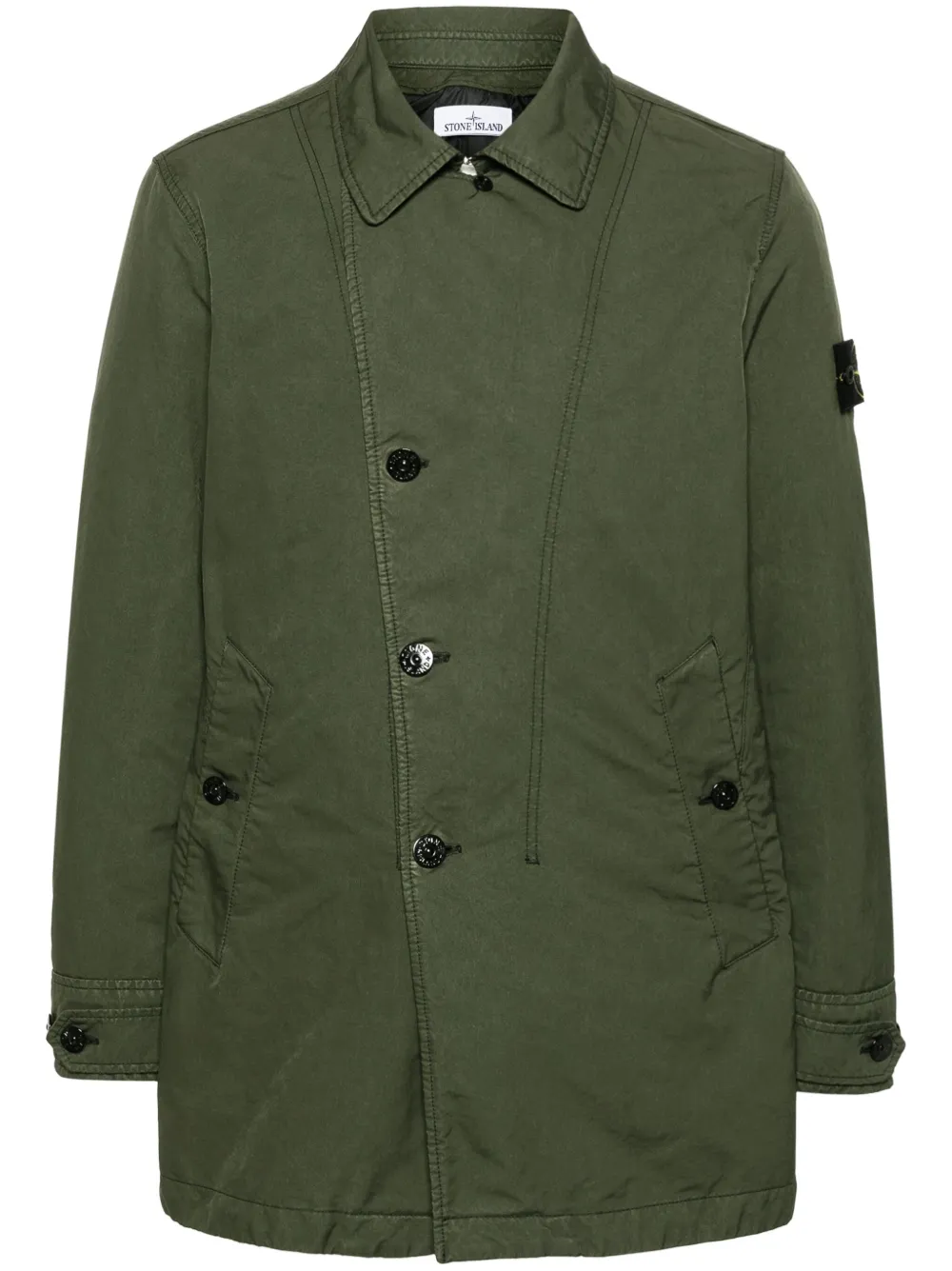 

Короткое пальто с нашивкой Compass Stone Island, зеленый