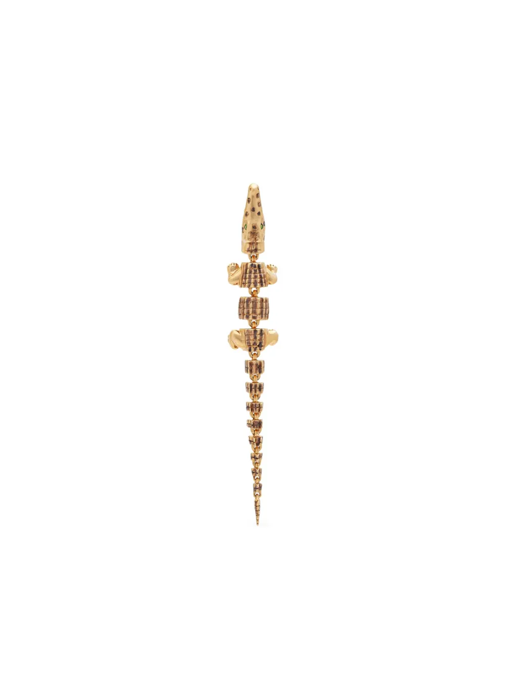 

Серьга Alligator Crystal из желтого золота Bibi van der Velden, золотой