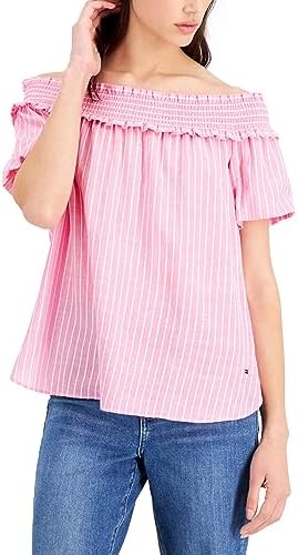 

Полосатый топ с открытыми плечами от Tommy Hilfiger, Dahlia