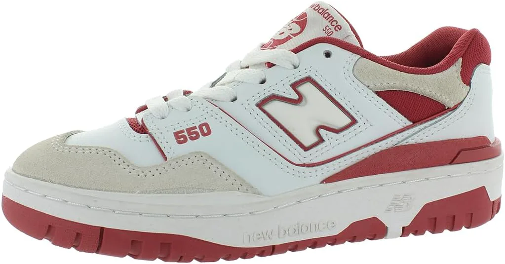 Кроссовки New Balance 550 для мальчиков, белый/красный