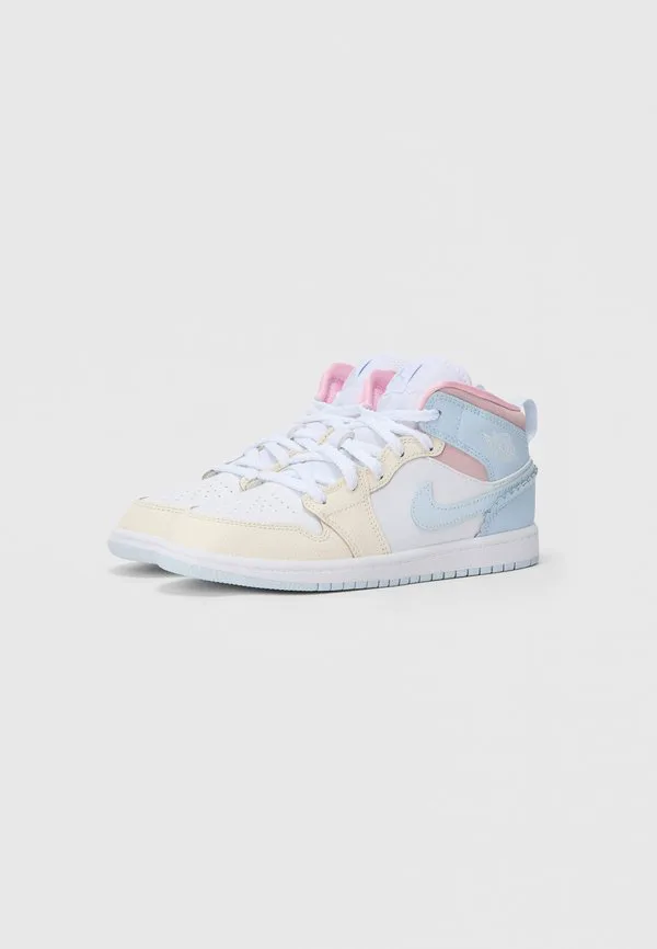 Jordan 1 mid унисекс высокие кроссовки Jordan, Half Blue/Pale Ivory/White/Med Soft Pink/Vapor Green — фото 2