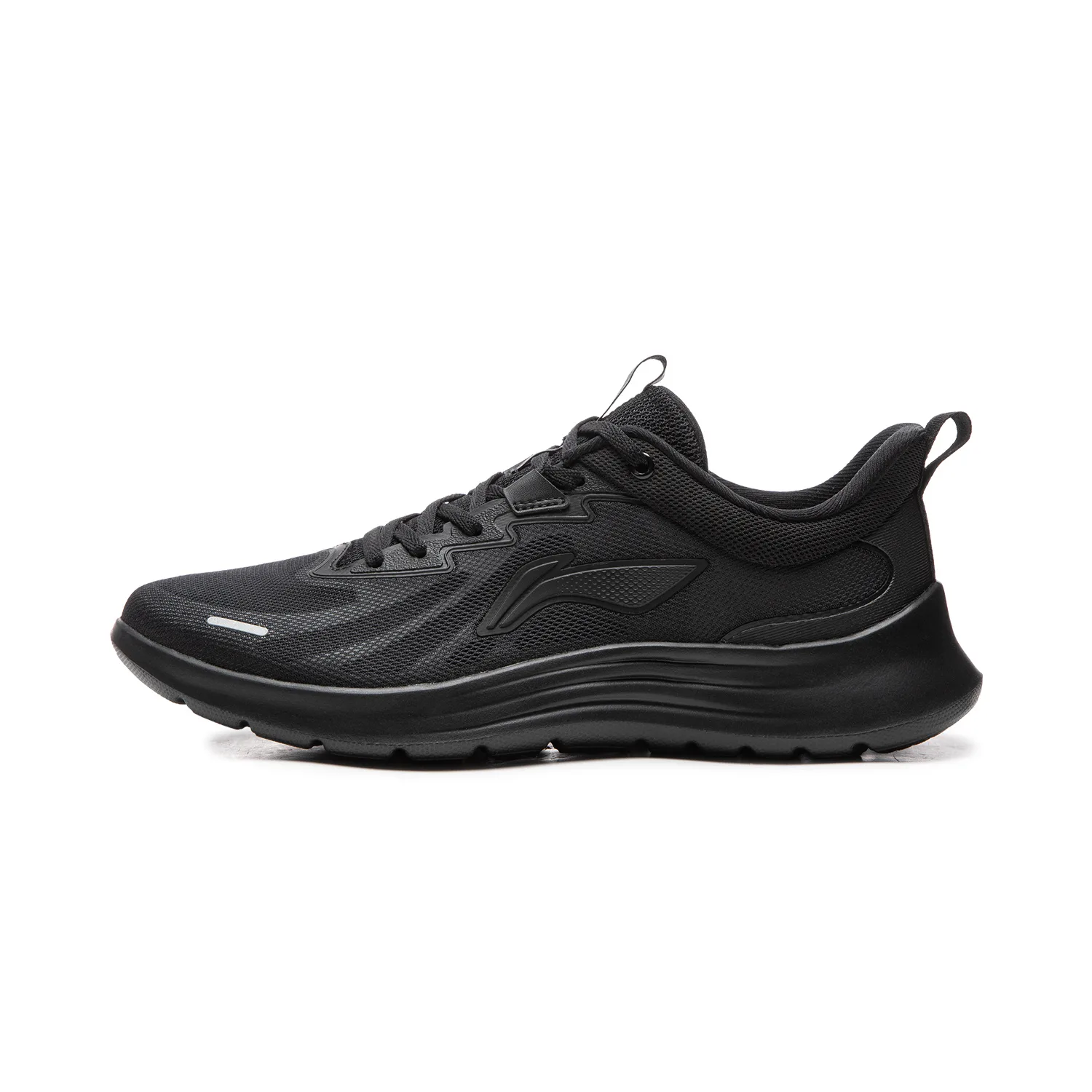 Li-Ning Light Feather Cushioning Slip Resistant Lightweight низкие кроссовки для бега мужские black