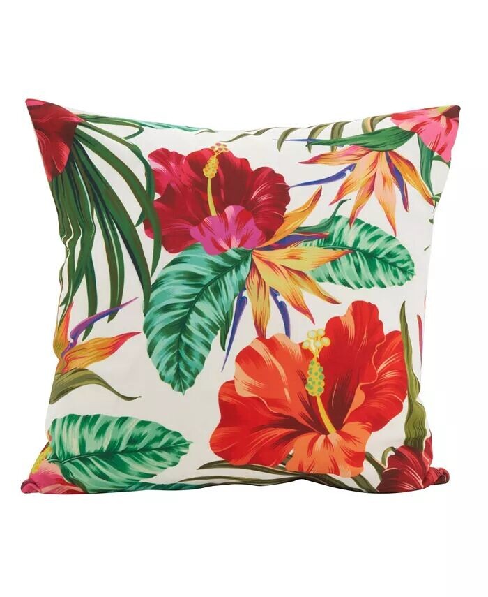 

Эффектная декоративная подушка Island Palms, 18 x 18 дюймов Saro Lifestyle, мультиколор
