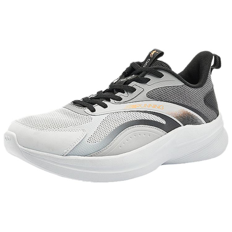 

QIAODAN Кроссовки Cushioning Breathable Lightweight Low-Top Casual Running Shoes Men's Gray Silver Silent Gray