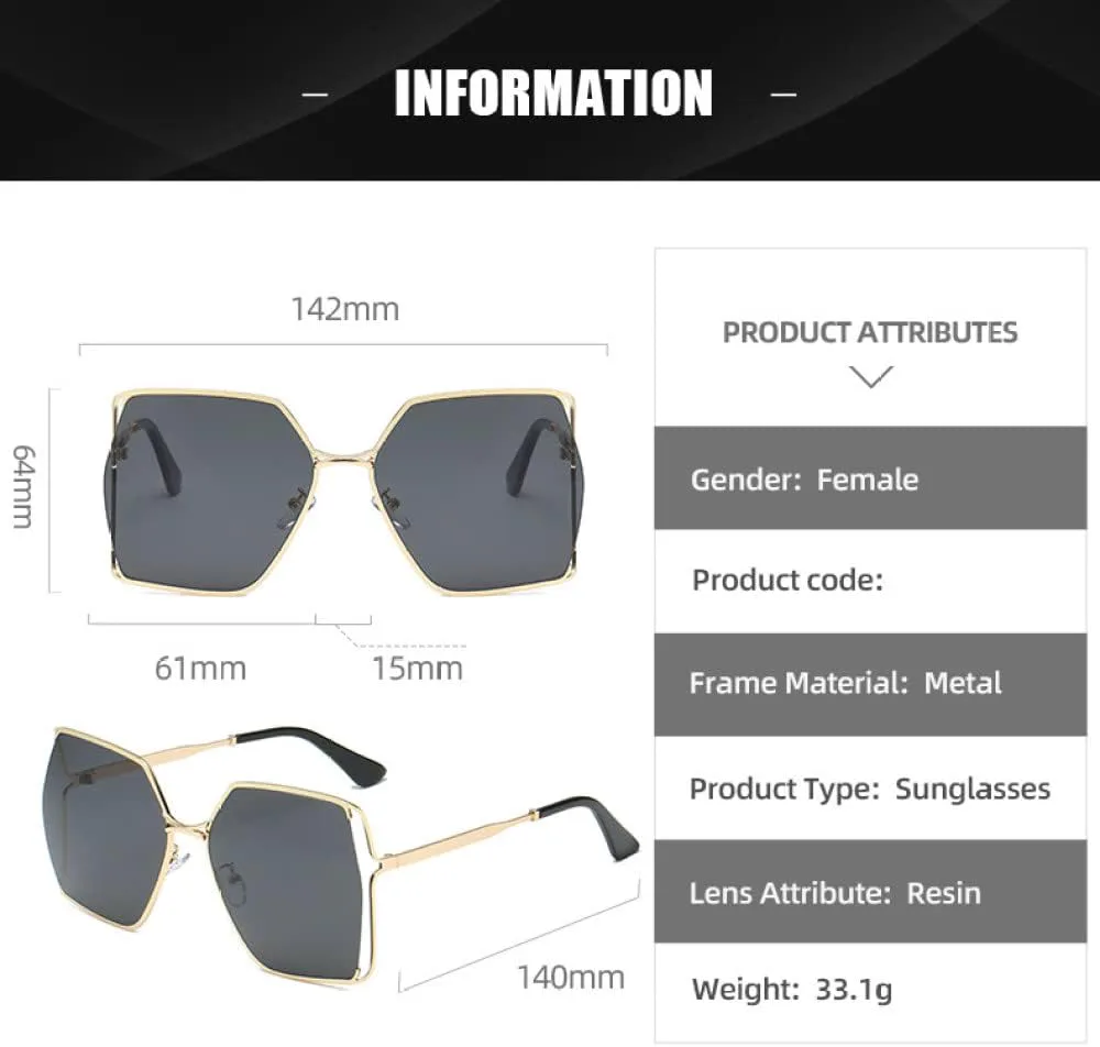 

Женские солнцезащитные очки с градиентным покрытием, увеличенного размера, с полыми линзами, винтажные, из сплава, зеленые, с защитой от УФ-излучения UV400 LANGSER, 4