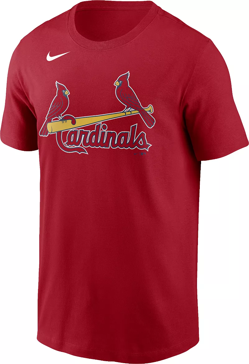 Мужская красная футболка Nike St. Louis Cardinals Yadier Molina #4 — фото 2