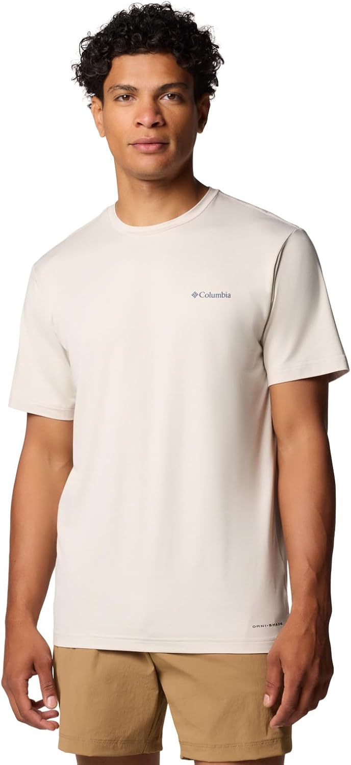 

Мужская футболка Columbia Kwick Hike Back Graphic с коротким рукавом, Dark Stone Heather/Linear View Multi