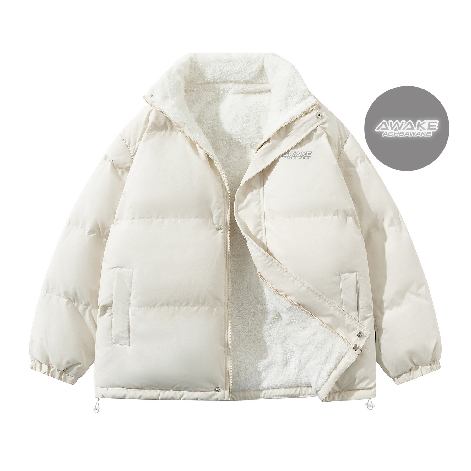 

ACHS AWAKE Пуховик Unisex, [Fleece-Lined]Ecru