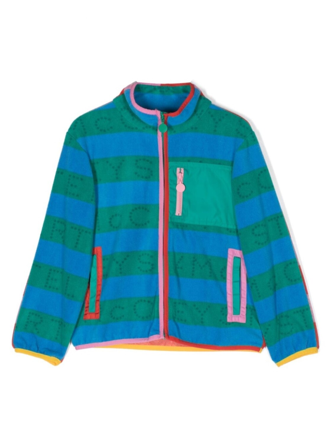 

Stella McCartney Kids полосатая куртка с логотипом, синий