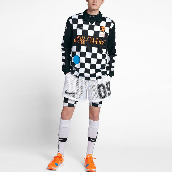 Спортивная футболка x off-white mercurial nrg x football jersey 'black total orange' Nike, черный — фото 3