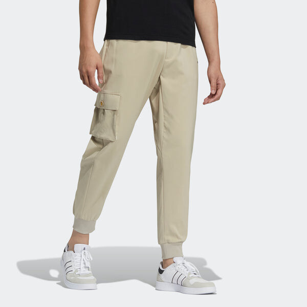 Спортивные штаны adidas neo M Ssjan Carg Tp Casual Sports Bundle Feet Woven Long Pants Khaki, хаки — фото 3