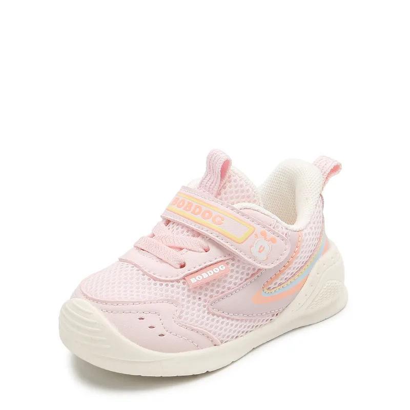 Кроссовки low top для малышей anti kick rebound BOBDOG, DQBBXb202 Light Pink[Breathable Mesh]