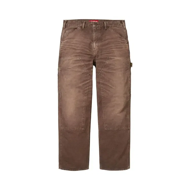 Брюки Supreme Worn Double Knee Painter Pant, коричневый