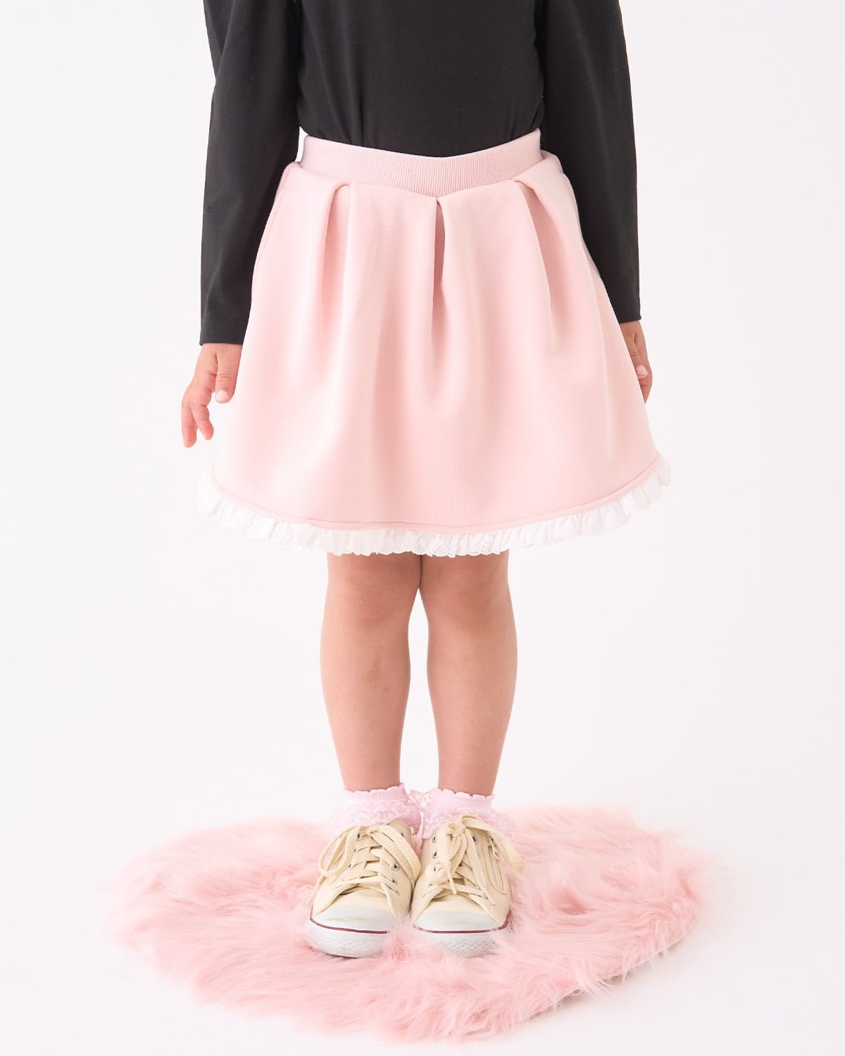 Плиссированная юбка с подворотами (с нижним бельем) Lycee Mine, Moderate Pink
