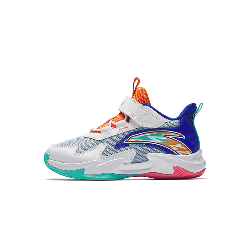 

Детские баскетбольные кроссовки с низким верхом, устойчивые к истиранию, дышащие, нескользящие. Для детей от 3 до 7 лет. Antakids, синий/белый