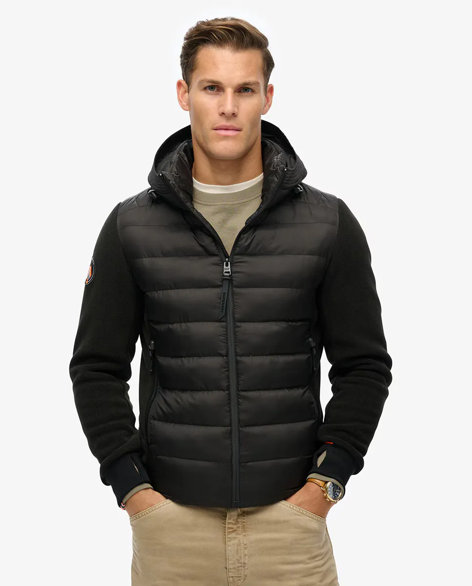 

Флисовый бомбер Storm с капюшоном Superdry, черный