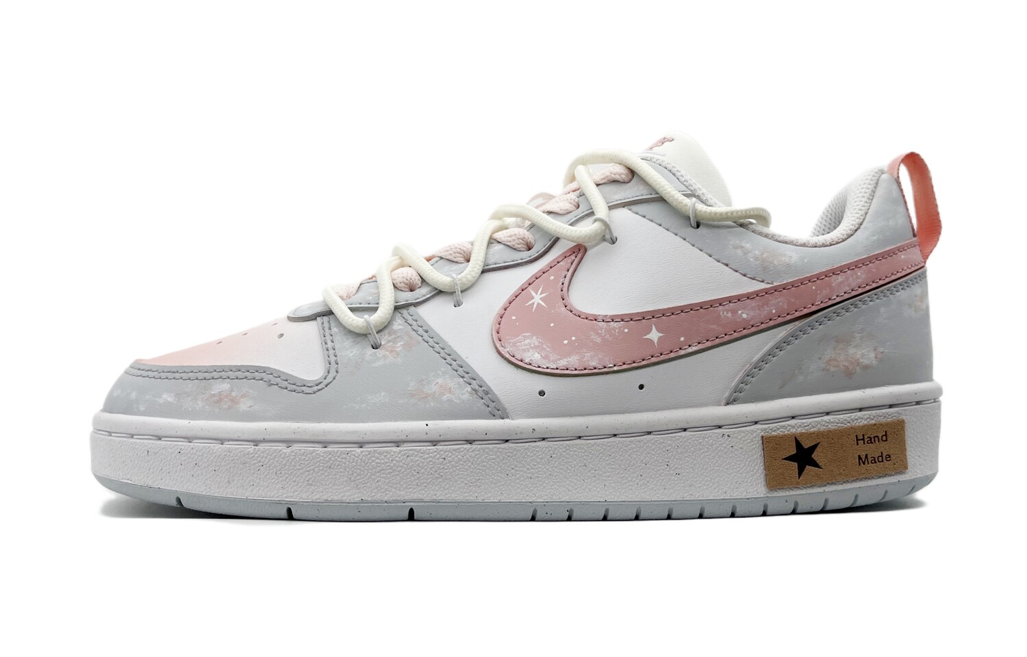 

Кроссовки Nike Court Borough Skateboarding Shoes Women's Low-top Grey/white/pink, цвет Light Pink Starry Sky
