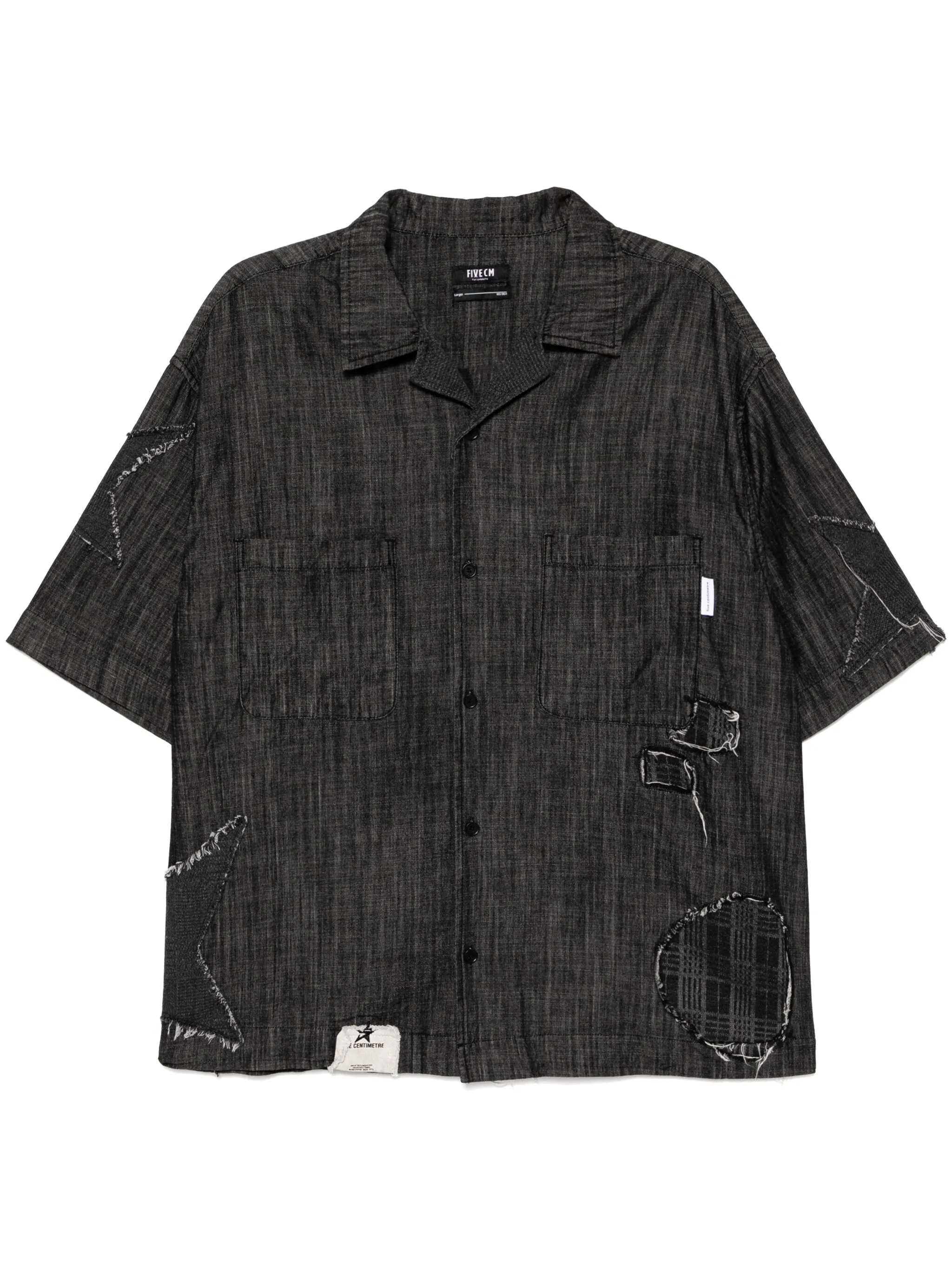 

Джинсовая рубашка с короткими рукавами Five Cm, черный