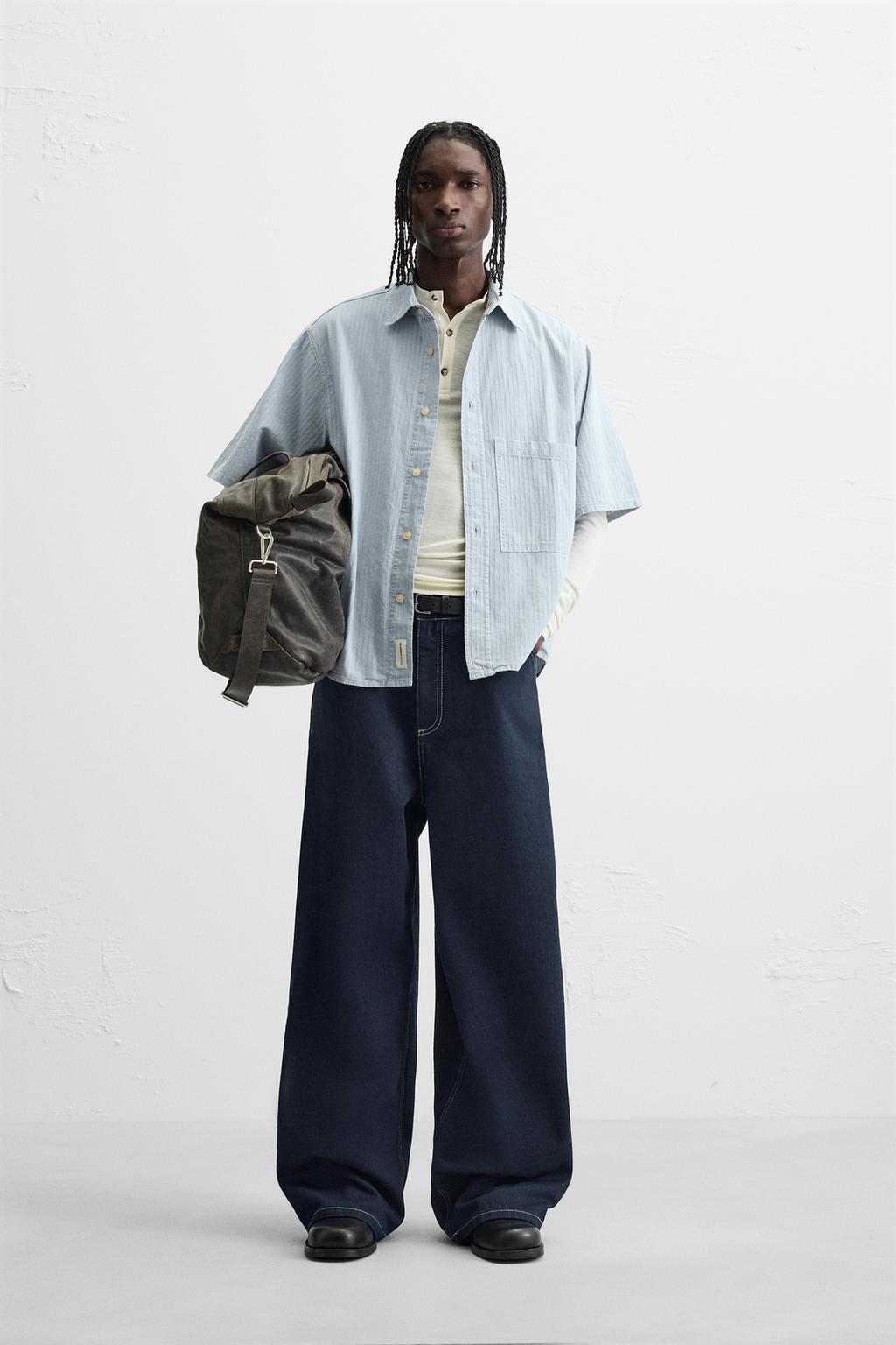 

Рубашка в полоску ZARA, цвет Stripes
