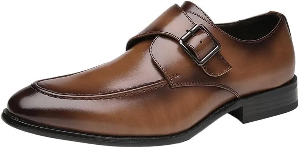 Лоферы кожаные Oxford Shoes для мужчин, коричневый UOPYNE
