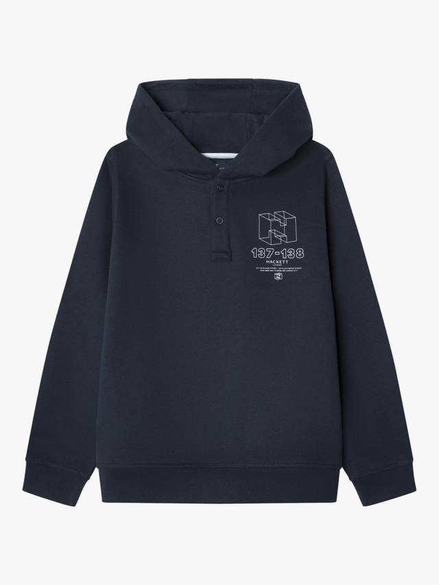 

Детская худи из хлопковой смеси Hackett London, Midnight Blue