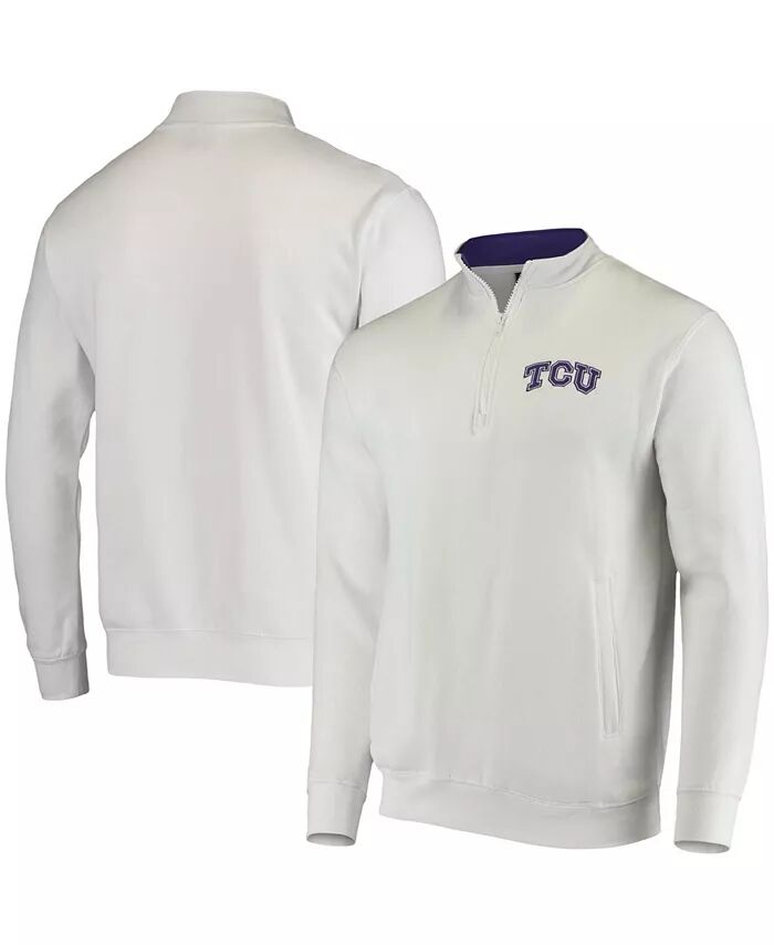 

Мужская толстовка TCU Horned Frogs Tortugas Logo с застежкой-молнией на четверть Colosseum, белый
