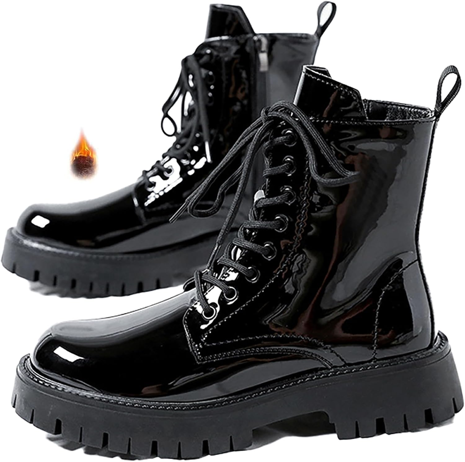 

Мужские ботинки на платформе с меховой подкладкой Qeosnbx, черный