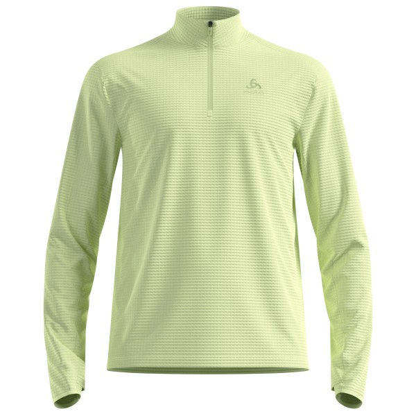 

Термофутболка среднего слоя с застежкой-молнией на 1/2 дюйма для бега Odlo, Shadow Lime