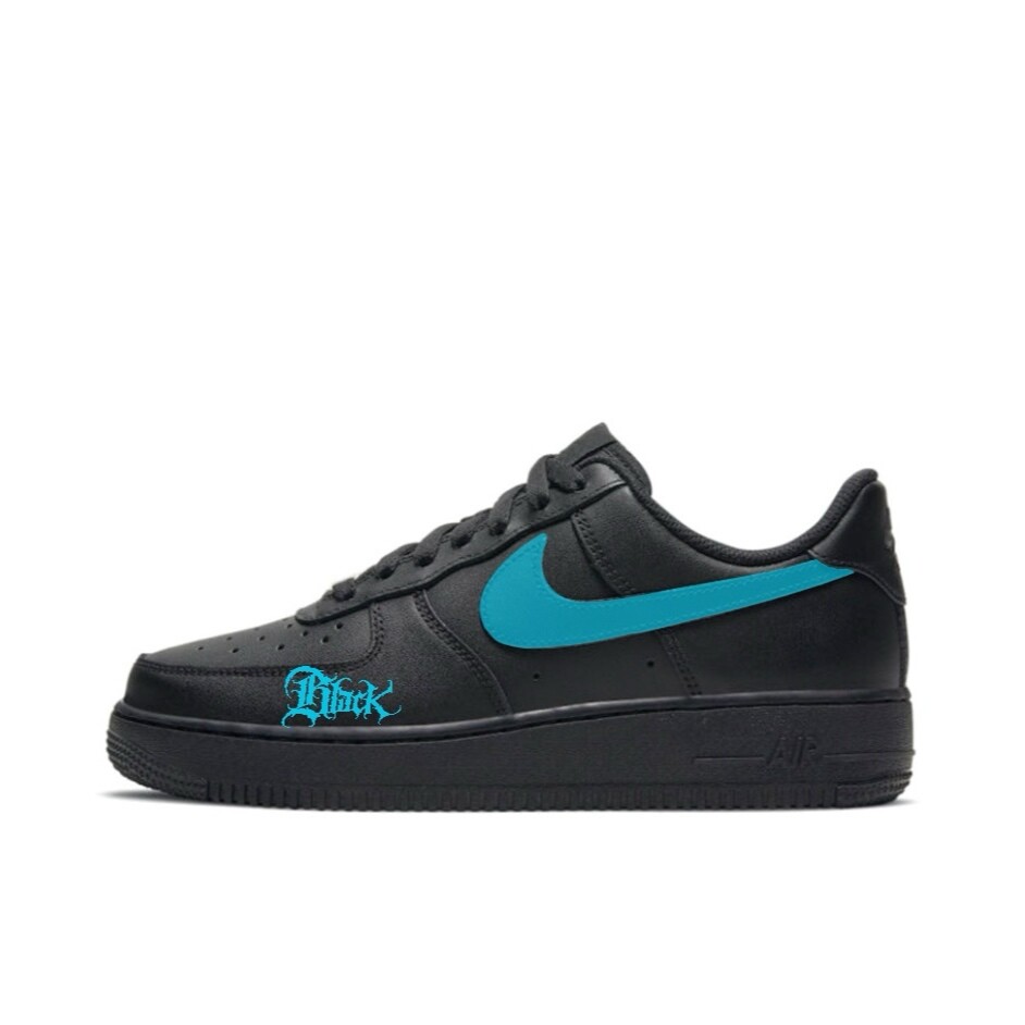 

Кроссовки Nike Air Force 1 Skateboarding Shoes Unisex Low-top Black/Blue, черный