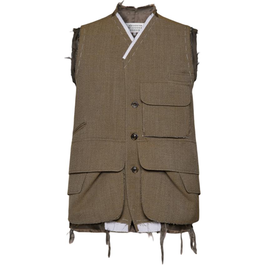 

Maison Margiela Стеганый жилет, Brown