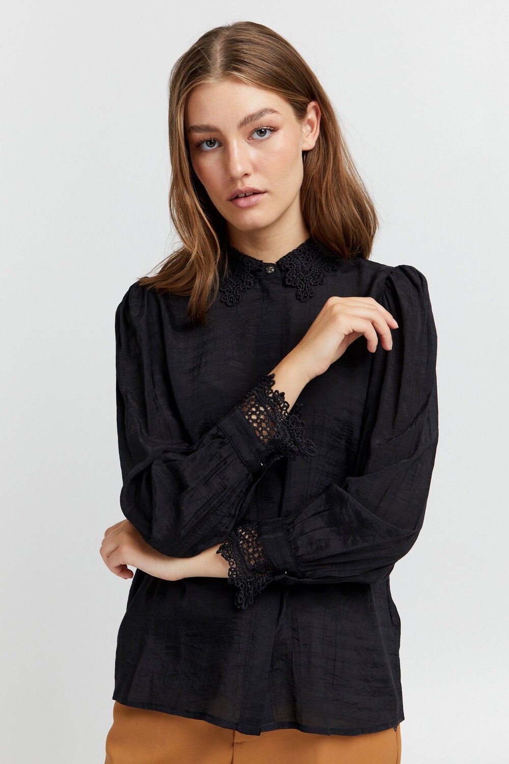 

Блуза PULZ Jeans Langarm PZCANNY Shirt 50206839, черный