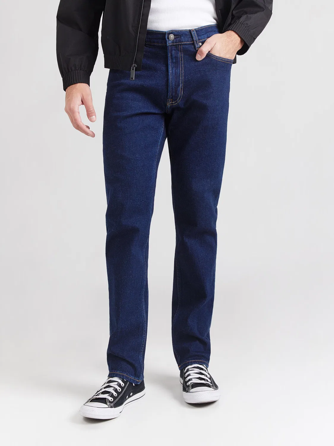 Джинсы Calvin Klein Slim fit темно-синего цвета — фото 3