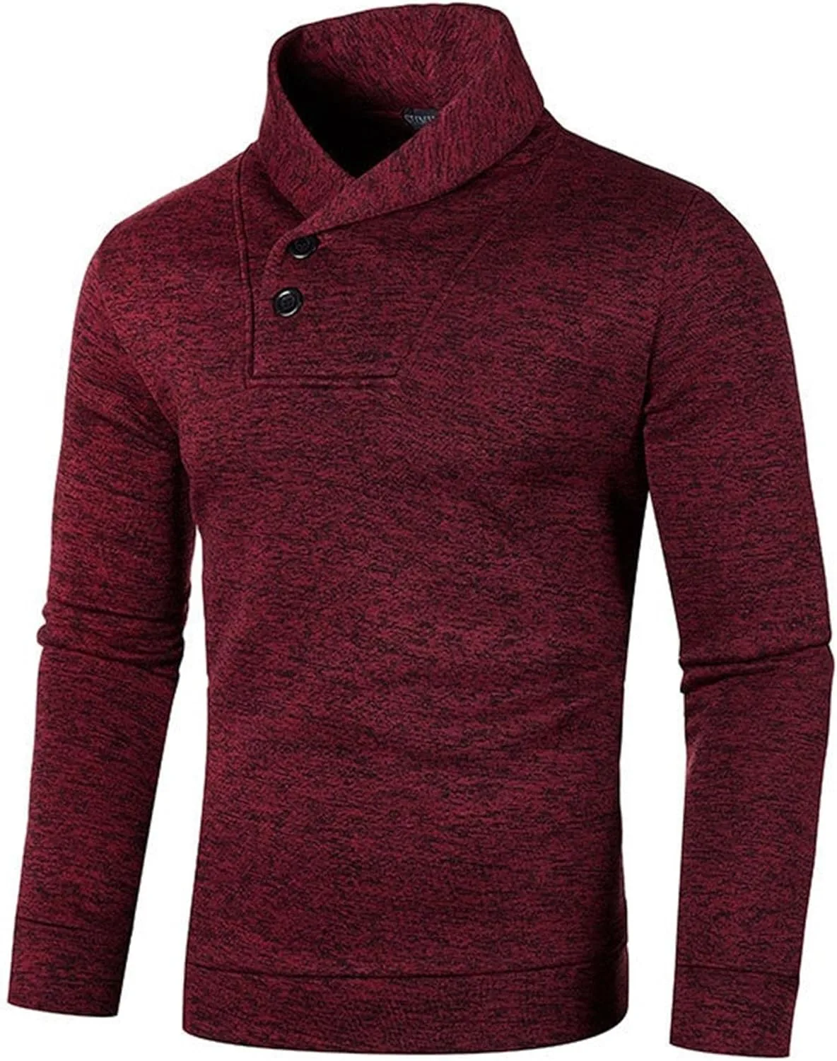 Мужской вязаный свитер с V-образным вырезом и косой Slim Fit — фото 4