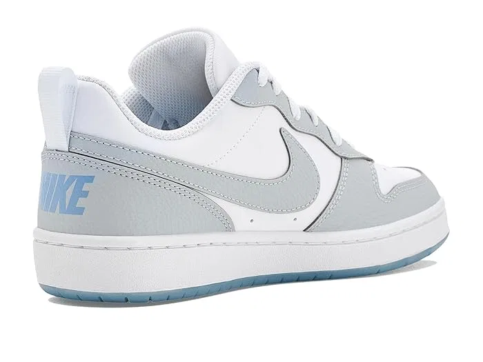 Кроссовки кожаные Court Borough Recraft Se Nike Kids, White/Wolf Grey/Work Blue — фото 4