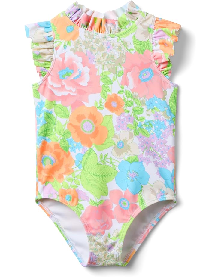 

Купальник Janie and Jack Ruffle Neck One-Piece Swim, цвет Multicolor