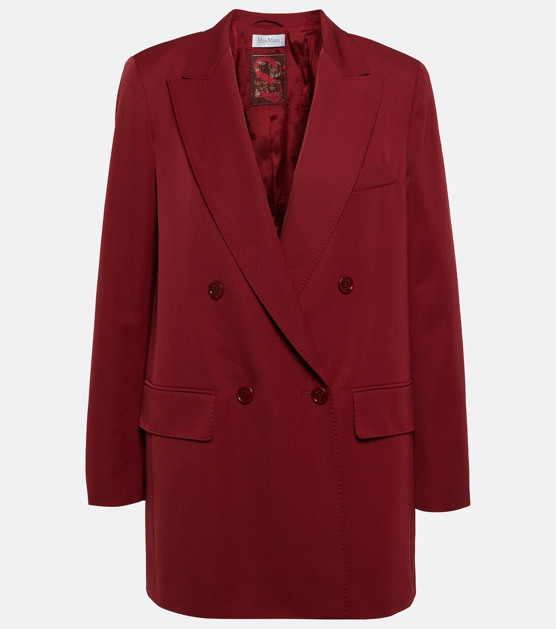 

Блейзер pevera из шерсти и мохера Max Mara, синий